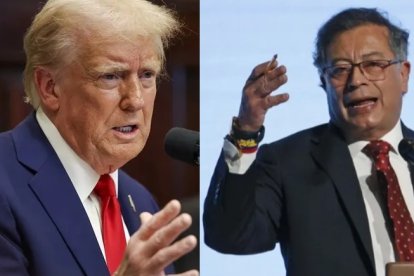Donald Trump, Presidente de EE. UU., y Gustavo Petro, Presidente de Colombia.