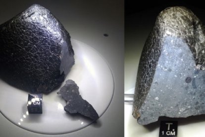 Fragmentos del meteorito Northwest Africa 7034.