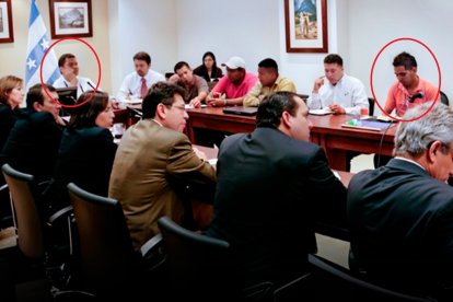 Rafael Correa y Leandro Norero en una fotografía difundida recientemente en redes sociales.