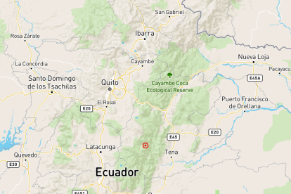 Sismo se registró en Tena, este domingo 2 de febrero.