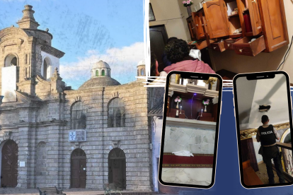 La iglesia de San Francisco, uno de los templos más antiguos y emblemáticos de la ciudad de Latacunga, fue víctima de la delincuencia.