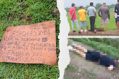 El cuerpo estaba  junto al canal de riego en la vía a los recintos Piñal y Estero Loco.