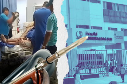 En la sala de emergencia cortaron el arpón para poder retirarlo del cuerpo.