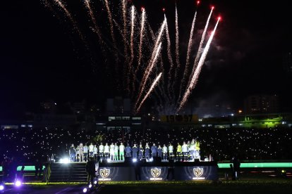 Barcelona SC celebra la Noche Amarilla en Quito.