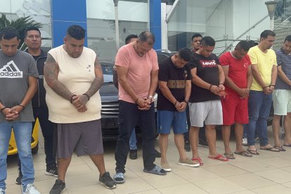 Los detenidos fueron presentados en la Policia Judicial.