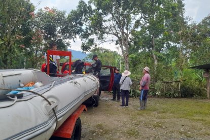 Aguacero en la amazonia provoco desbordamiento de un rio en Zamora Chinchipe.