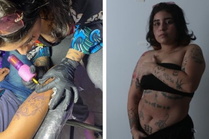Camila Salcedo ya ha tatuado a más de 50 personas en sus partes íntimas.