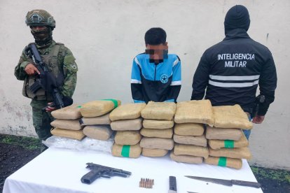 El presunto miembro de Los Lobos fue encontrado con harta droga.