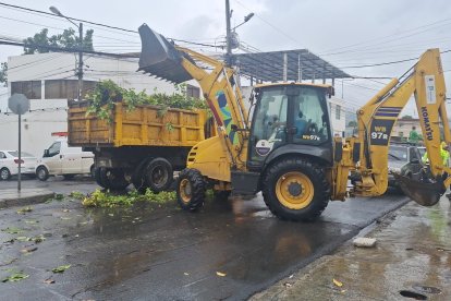 Intensas lluvias se registraron en Portoviejo, provincia de Manabí.