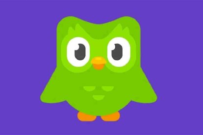 El icónico Buho de la plataforma Duolingo.