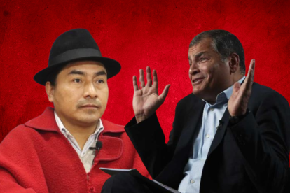 Leonidas Iza y Rafael Correa protagonizaron un enfrentamiento en la re social X.