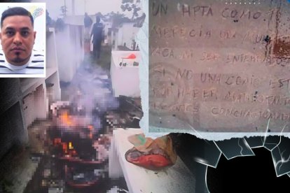 El panfleto dejado junto al féretro del Cejón.