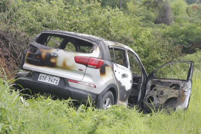 El automotor fue encontrado en una calle con una pendiente.