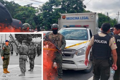 El oficial de las Fuerzas Armadas falleció en el sitio del ataque. Su cuerpo fue embarcado en el carro de Medicina Legal y llevado al Laboratorio de Criminalística.