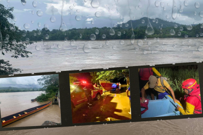 El río subió de caudal, inundando sectores y obligando a unos moradores a dejar sus viviendas.