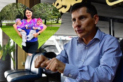 Jefferson Pérez y Katherine Brito, quien corrió cuando estaba embarazada, ahora lo hará con sus mellizas.
