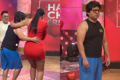 Pansito, de forma espontánea, invitó a bailar a Conny Garcés.