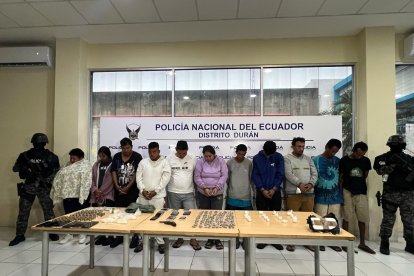 Once personas fueron detenidas durante un operativo en Durán.