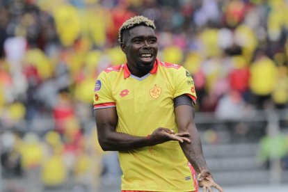 El jugador sin ser delantero, sino volante, cumplió con la misión encomendada y anotó tres de los 4 goles con los que Aucas venció a Técnico Universitario.