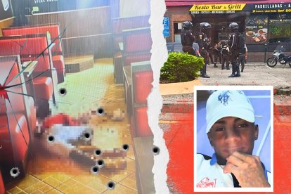 El crimen ocurrió dentro de este local de comidas.