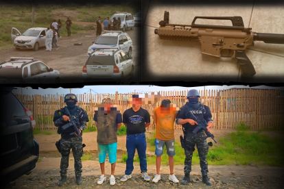 Los sospechosos se movilizaban en un vehículo e intentaron escapar, pero fueron interceptados. por los agentes.