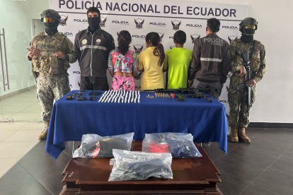 Tres menores de edad detenidos en Guayaquil.