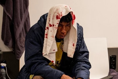 Kevin Rodríguez en el camerino de Union Saint-Gilloise tras el duelo ante Ajax en la Europa League