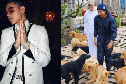 Kevin Roldán donó comida a un refugio de animales en Quito