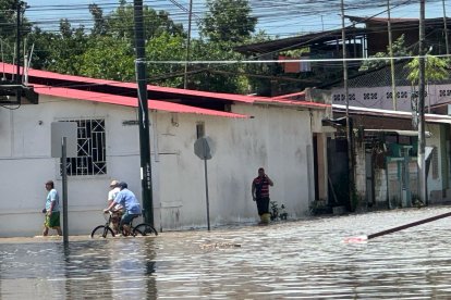 Así luce el cantón Bolívar por las lluvias.