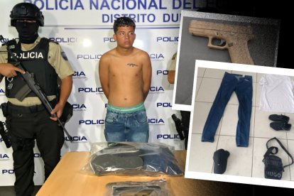 Las evidencias encontradas en pode del presunto sicario.