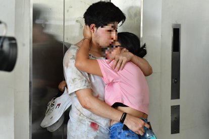 El ciudadano fue rescatado por agentes policiales, en el noroeste de Guayaquil.