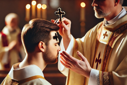 La cruz de ceniza en la frente simboliza arrepentimiento y conversión. Es un llamado a la oración, el ayuno y las buenas obras.