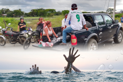Moradores trasladaron el cadáver en una camioneta hasta la morgue del cantón.