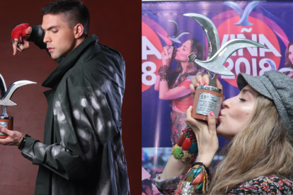 Johann Vera y Mirella Cesa obtuvieron la Gaviota de Plata