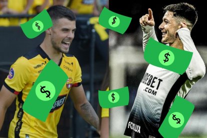 Joaquín Valiente y  Rodrigo Garro los jugadores más caros de Barcelona y Corinthians.