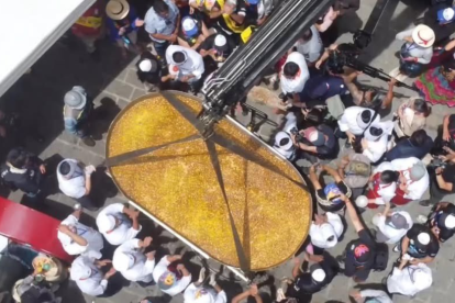 En Cuenca se hizo el mote pata más grande del mundo.