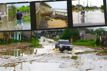 En varios sectores de la provincia de Santa Elena reportaron acumulación de agua.