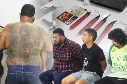 Los sospechosos y las evidencias fueron presentados por la Policía.