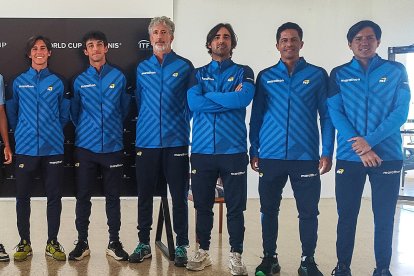 El equipo ecuatoriano de Copa Davis.