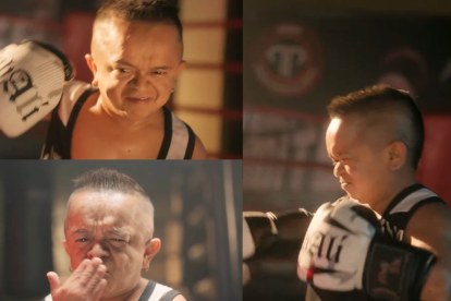 Jorgito Guayaco tuvo una pelea de box de talla baja contra Manolito Rojas en Perú.