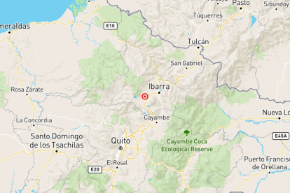 El epicentro del sismo del 9 de marzo.
