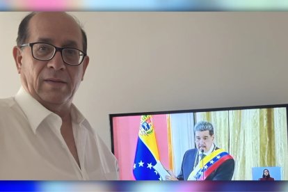 Eduardo Franco Loor aseguró haber visto la transmisión de la toma de mando de Nicolás Maduro desde un hotel en Venezuela.