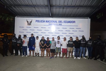 Los detenidos en El Oro.