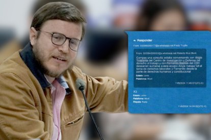 Este es uno de los chats que aparecen en el teléfono atribuido a Augusto Verduga.