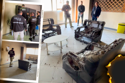 El atacante intentó quemar documentos oficiales.