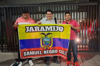Hinchas de Ecuador en Santiago de Chile.