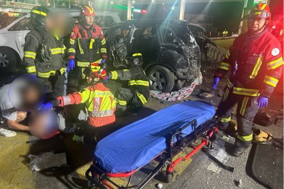 Tres heridos fueron llevados a casas de salud.