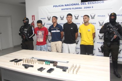 Los cuatro capturados fueron presentados en la Unidad de Vigilancia Comunitaria "Florida".