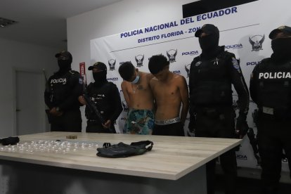 Los dos hombres que fueron detenidos en Guayaquil.