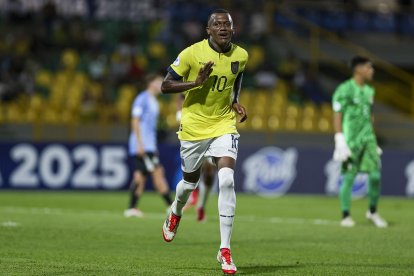 Justin Lerma y su primer doblete en la selección sub 17 de Ecuador.